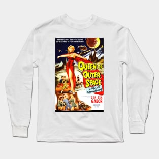 Classic Science Fiction Movie Poster - Queen of Outer Space Long Sleeve T-Shirt